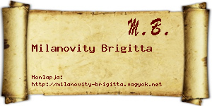 Milanovity Brigitta névjegykártya